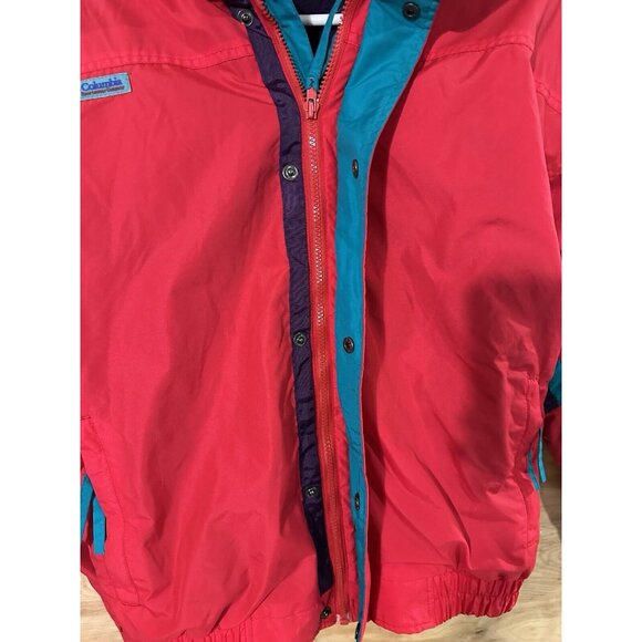 Vintage Columbia Bugaboo 3 In 1 Ski Jacket Aztec Fleece Men's Mens Medium USA - Picture 3 of 12